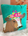 Cow on Velvet Decorative Pillows