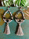 Jeweled Tassel Earrings (More Colors)