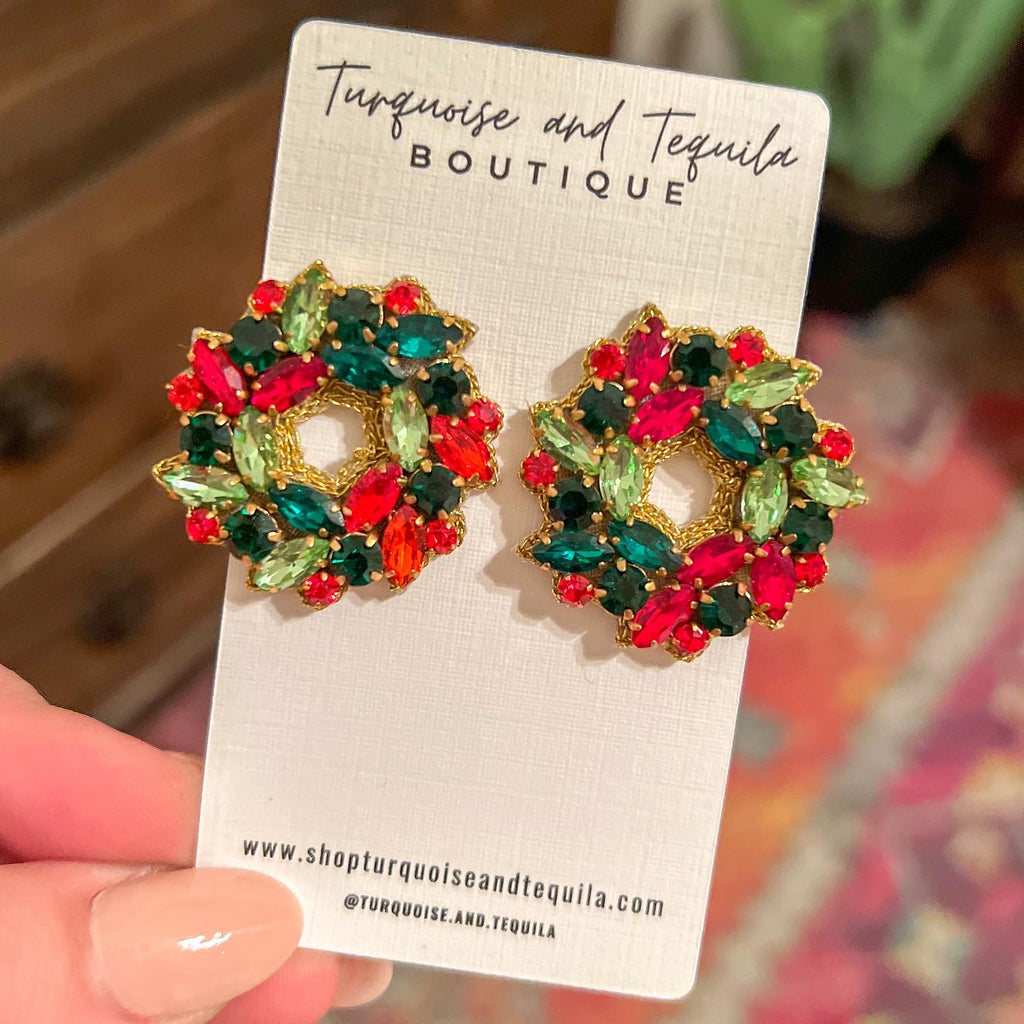 Christmas Wreath Earrings