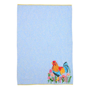 Rooster Embroidered Decorative Tea Towel
