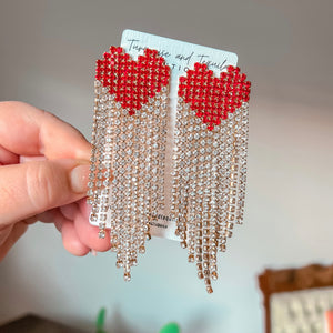 Falling in Love Rhinestone Earrings