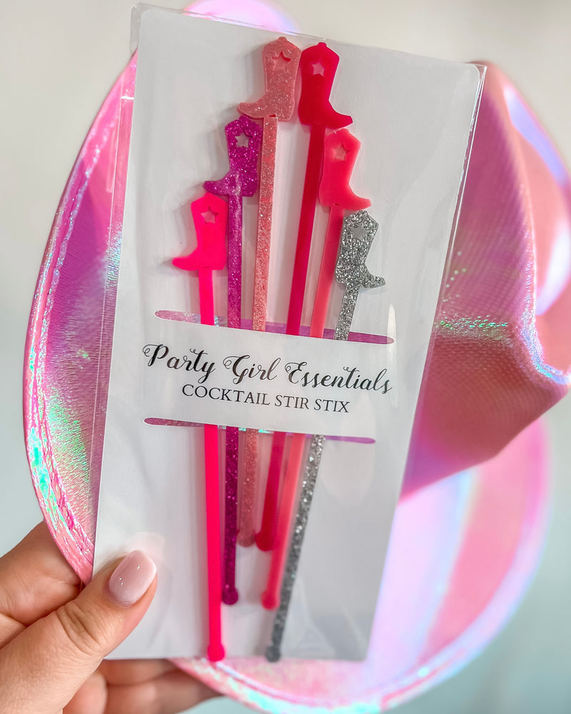 Party Girl Cocktail Stir Stix - Boots