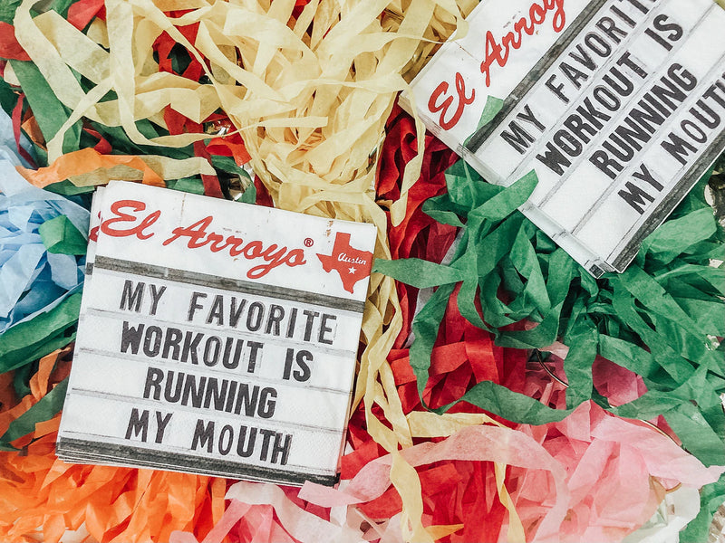 El Arroyo Cocktail Napkins- Favorite Workout