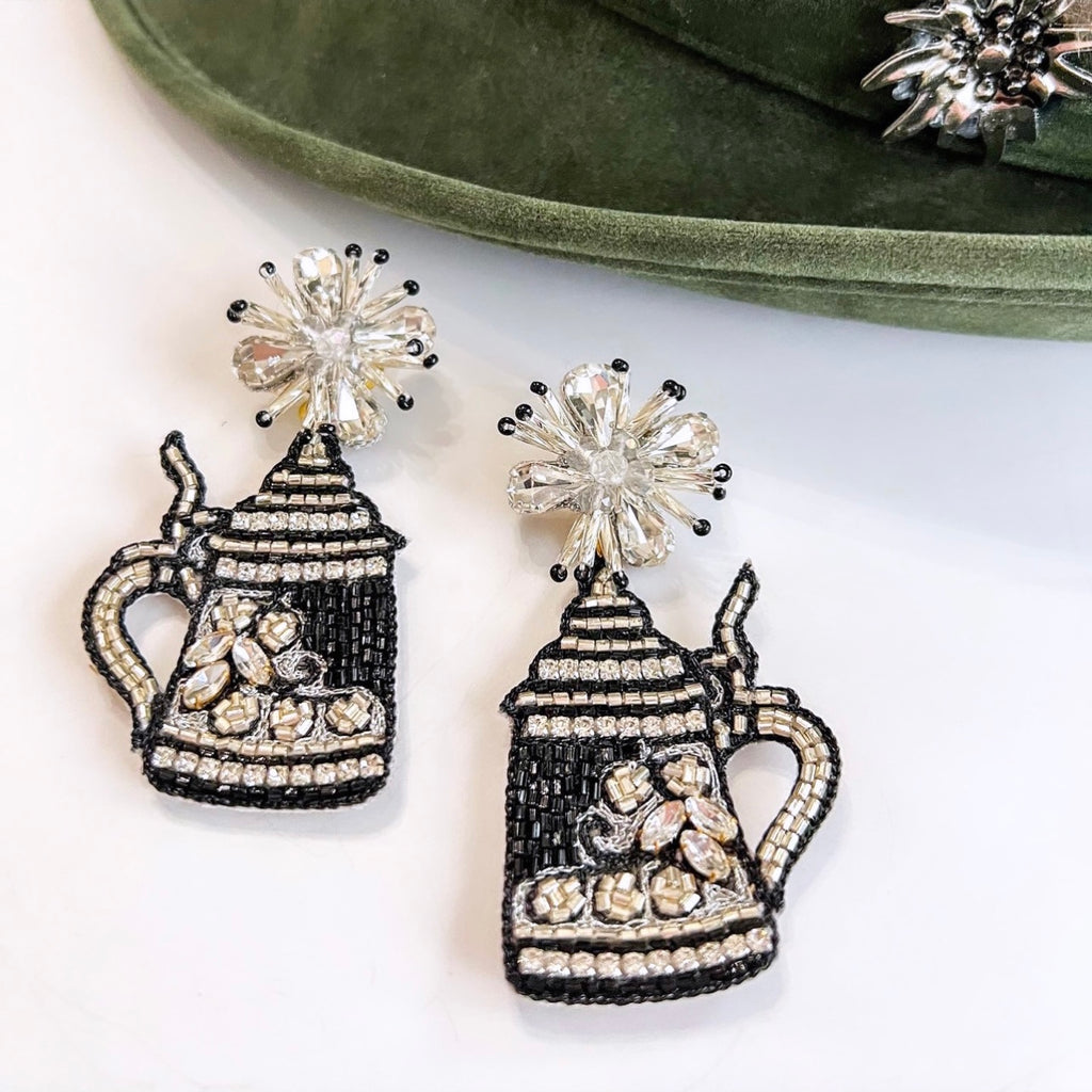 Oktoberfest Stein Earrings (Black)