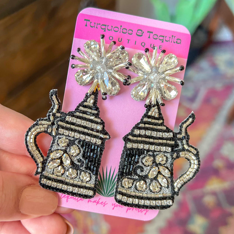 Oktoberfest Stein Earrings (Black)