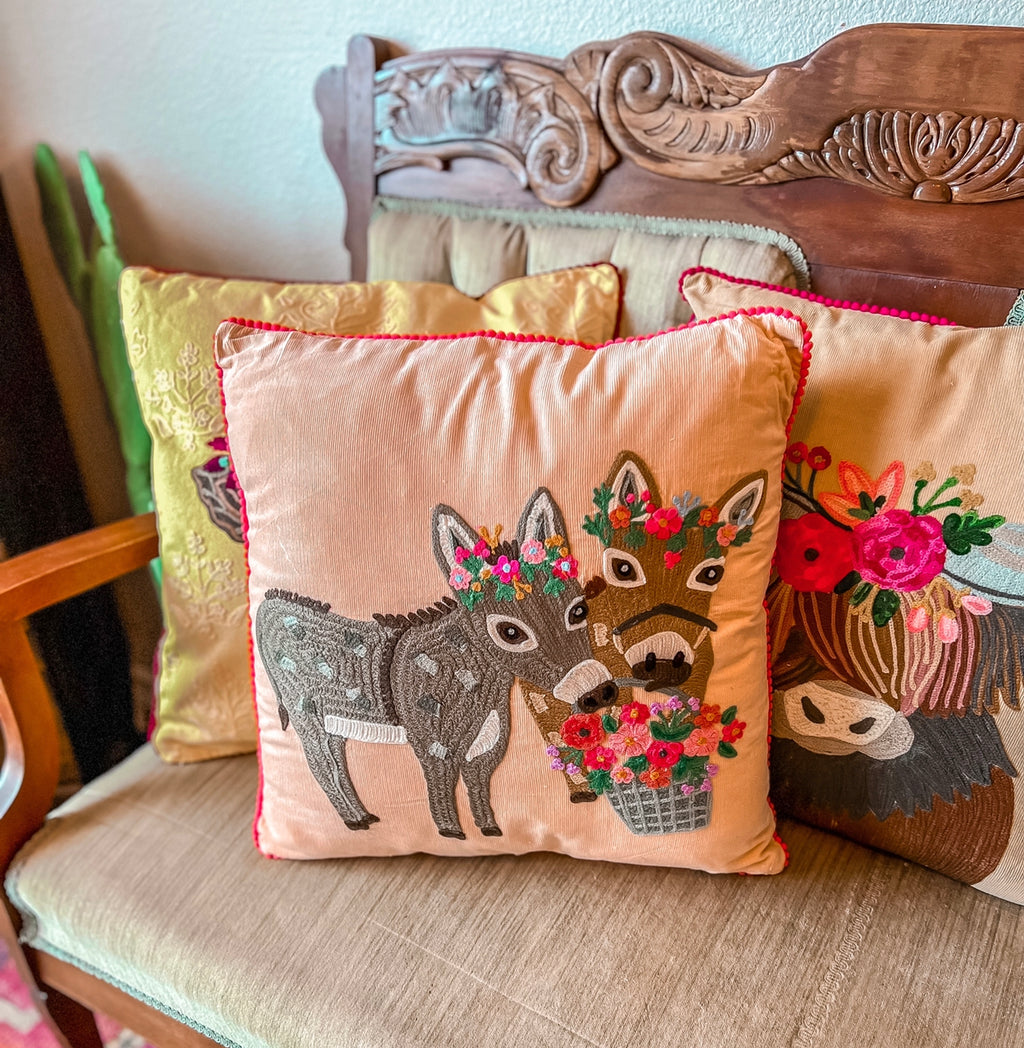 Donkey Duo Decorative Pillows