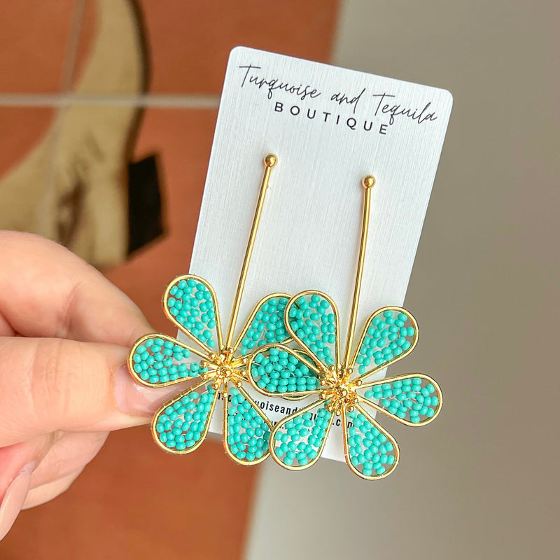 Drop Daisy Earrings