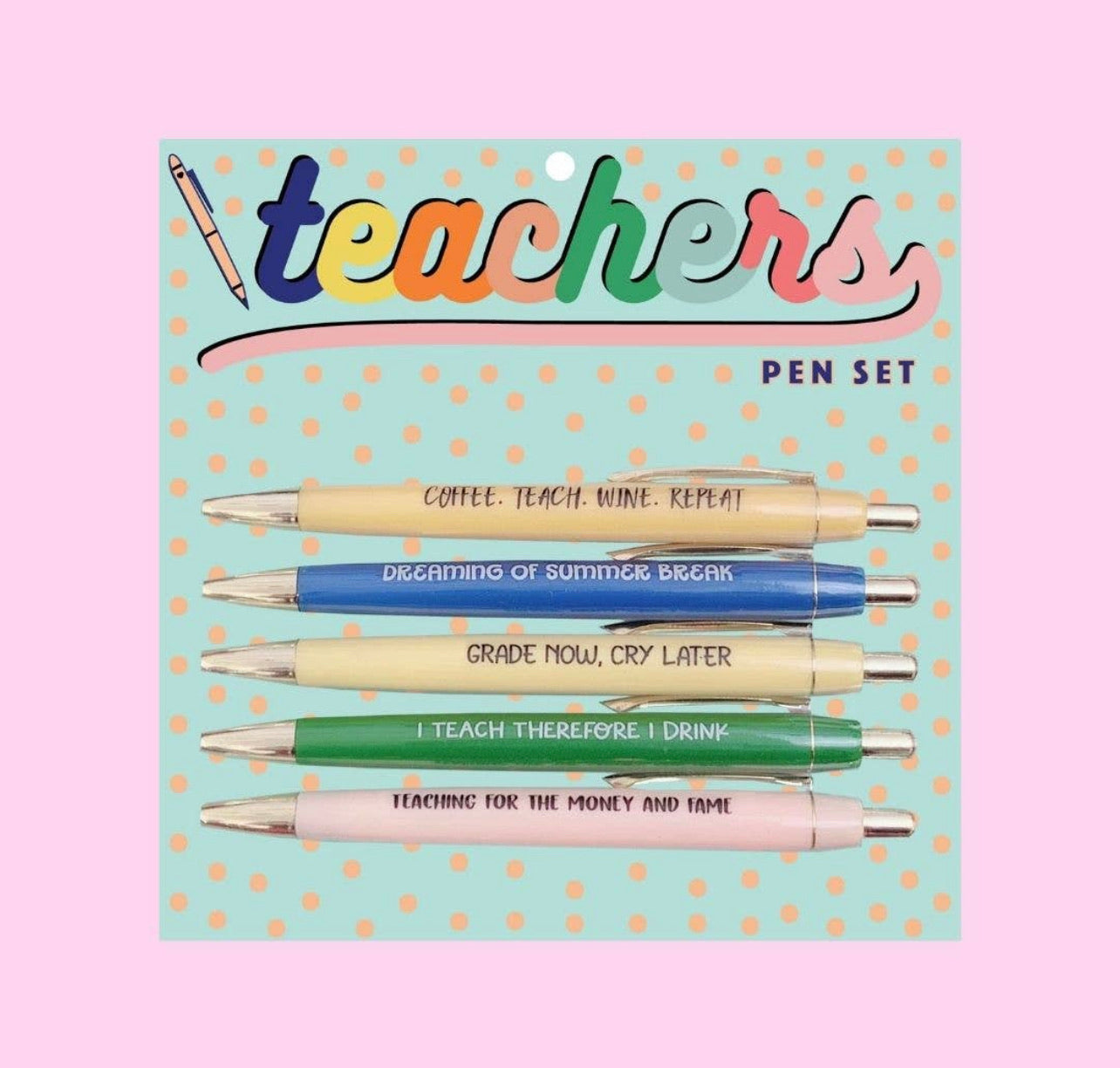 Teacher Pen Set – Turquoise and Tequila