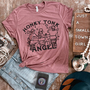 Honky Tonk Angel Tee (multiple colors)