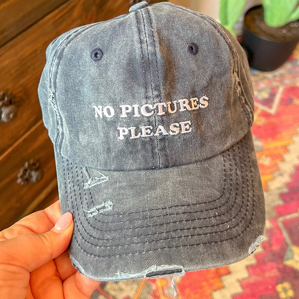 “No Pictures Please” Cap