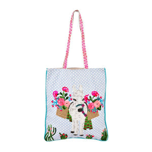 Donkey Embroidered Tote