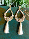 Jeweled Tassel Earrings (More Colors)