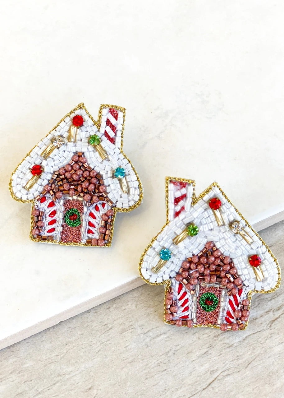 Gingerbread House Earrings