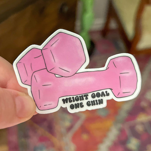 Weight Goal One Chin Sticker – Turquoise and Tequila