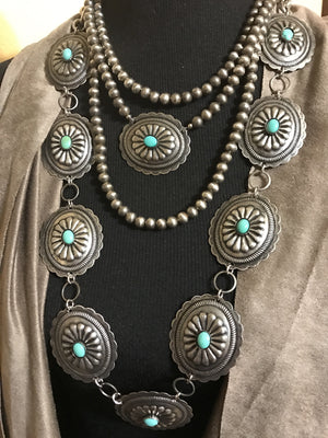 Long Concho Necklace