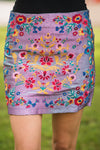 Spacey Lilac Embroidered Skirt